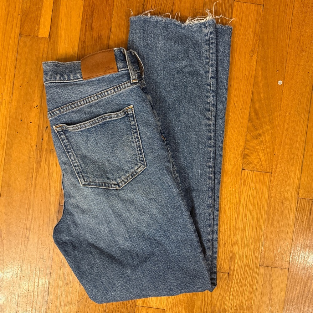 J. Crew High Rise Straight Full Length Straight Leg Jeans